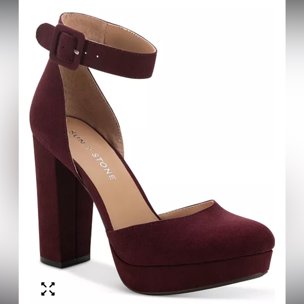 Sun + Stone Estrella Block Heel Platform Pumps